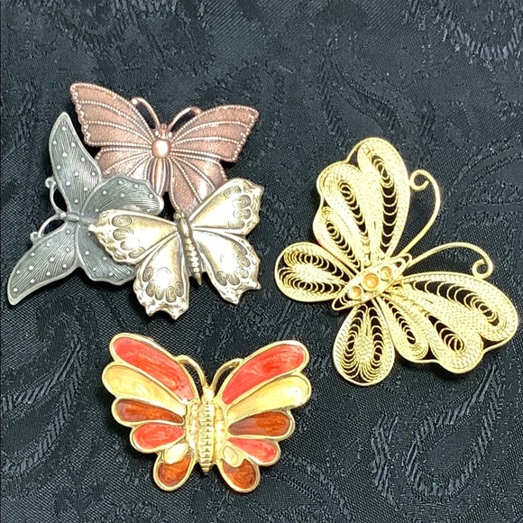 Bundle of Three Butterfly Pins - Picture 1 of 7